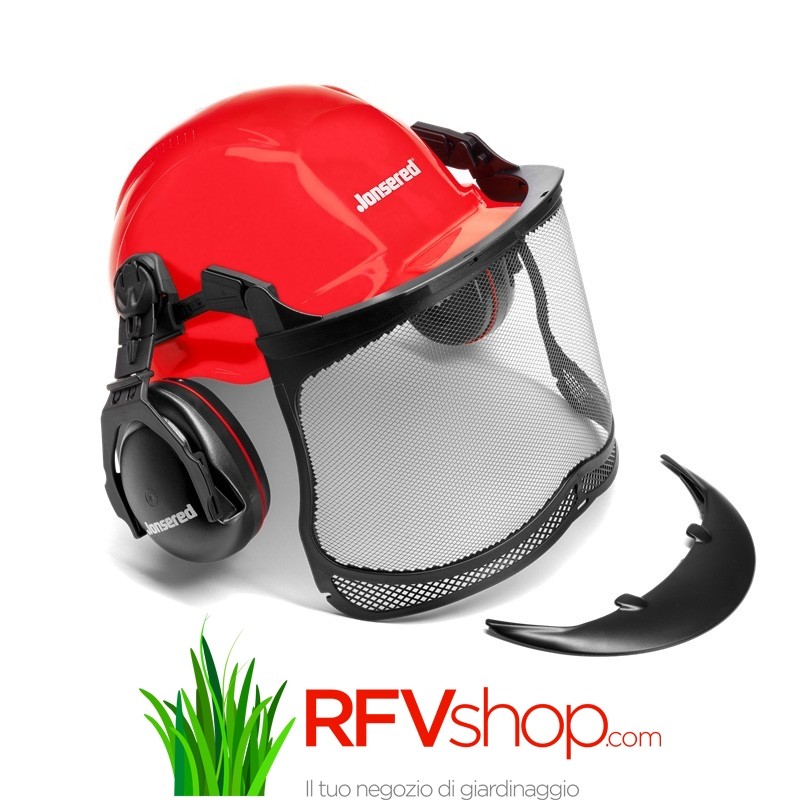 Casco motosega Jonsered MAX SIGHT elmetto protezione OMOLOGATO - R.F.V.  s.n.c. - Ricambi agricoli industriali e ferramenta